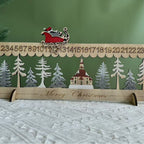 Wooden Christmas countdown calendar