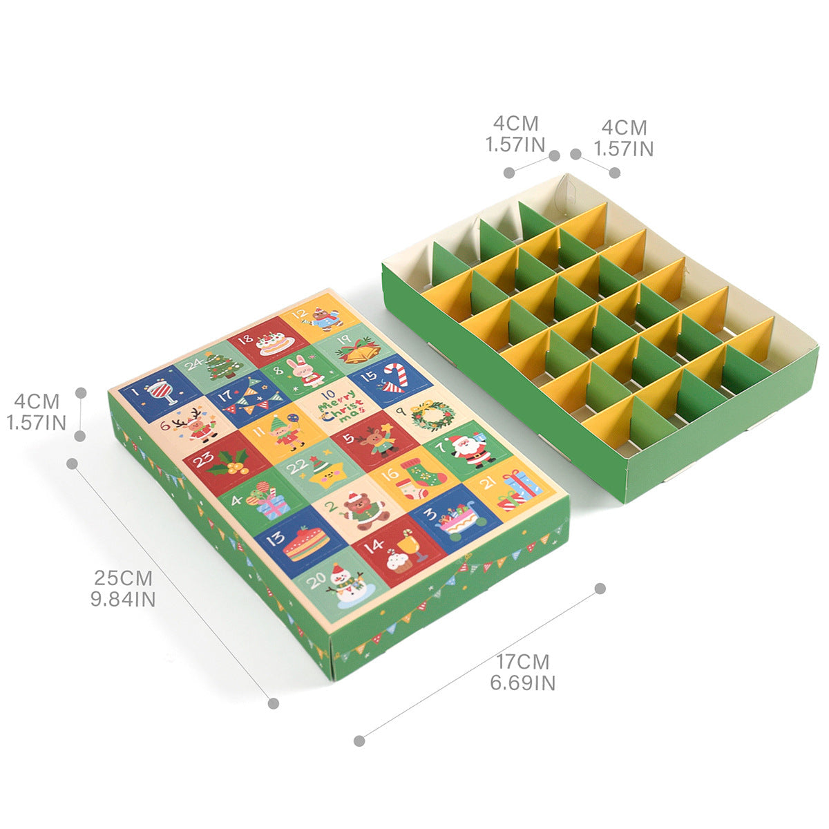 DIY Advent Calendar Box with 24 Compartments for Surprises