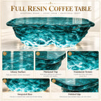 Frozen Ocean Illuminated Resin Table