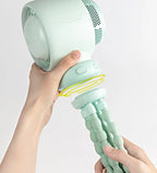 Portable Baby Stroller Fan - 5000mAh Rechargeable Crib Fan with LED Light, Natural Wind, Silicone Bracket, and Air Purification