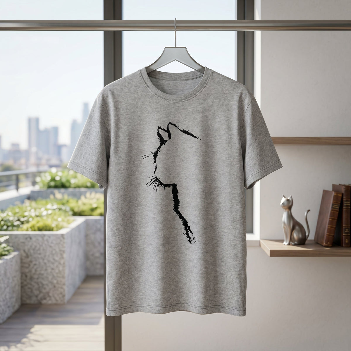 Cat Line Abstract T-Shirt