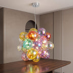 Bubbleburst Colorful Glass Orb Pendant Chandelier