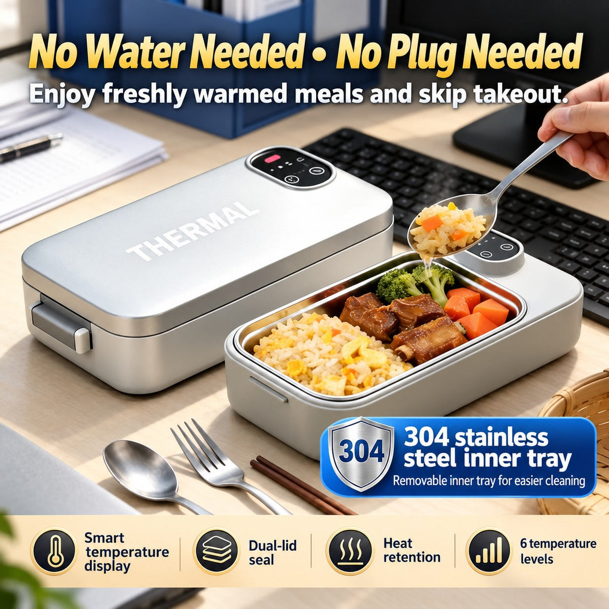 Hot Anywhere Portable Electric Lunch Box