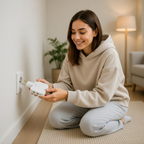 Rotating Multi Plug Socket Adapter – 3 In 1 180° Wireless EU Converter Electrical Extension Power Outlet Solution.
