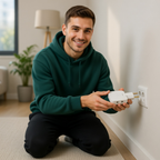 Rotating Multi Plug Socket Adapter – 3 In 1 180° Wireless EU Converter Electrical Extension Power Outlet Solution.