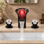 Star Ball LED Waterfall Bathroom Basin Faucet