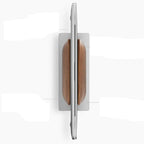 Vertical Laptop Stand – Premium Aluminum & Black Walnut Holder for MacBook, Dell, HP, Samsung & Surface, Elegant Desk Organizer