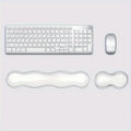 Cool Two-Piece Keyboard Hand Rest Set – Transparent Silicone Wrist Rest Pad for Mechanical Keyboards, Comfortable Ergonomic Mouse Support for Office and Gaming