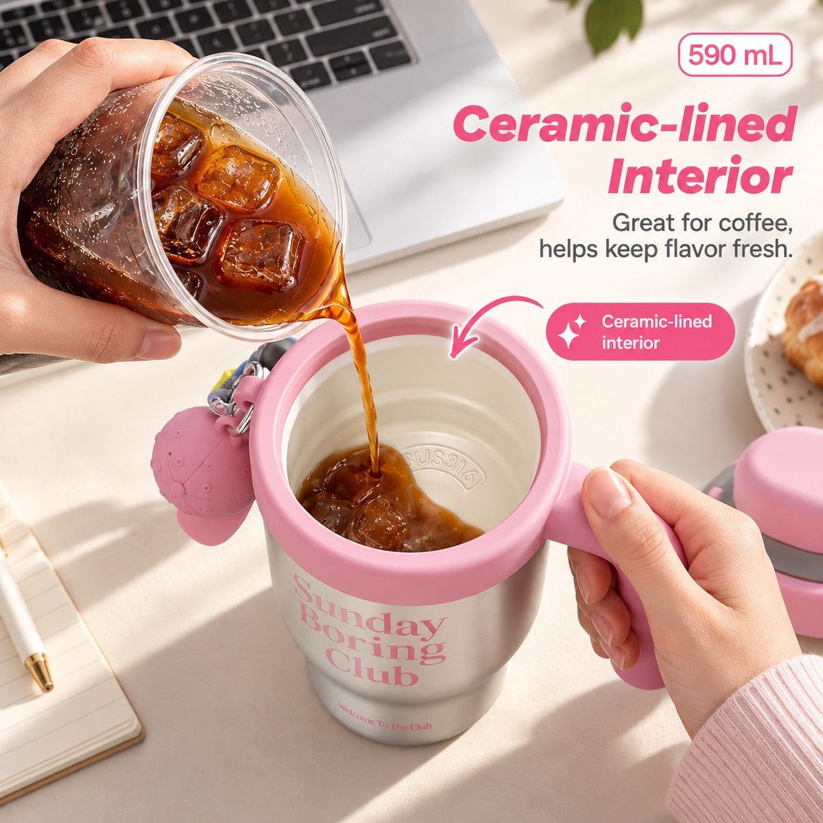 Still Hot Ceramic-Lined Insulated Travel Tumbler