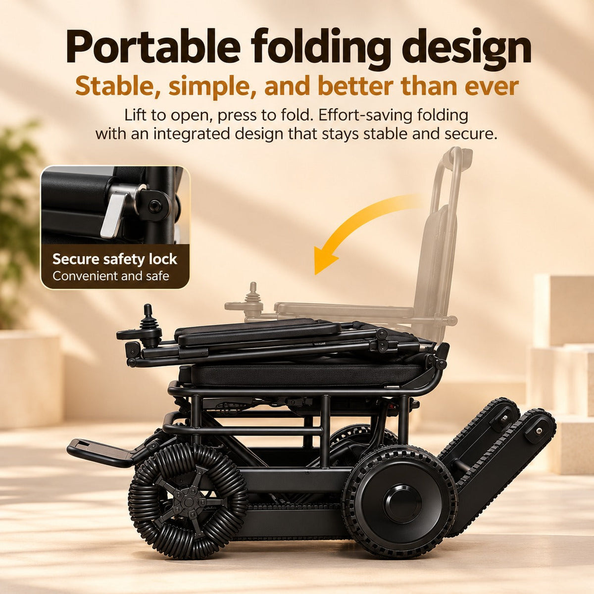 Stair Climber Foldable Electric Wheelchair