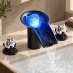 Star Ball LED Waterfall Bathroom Basin Faucet