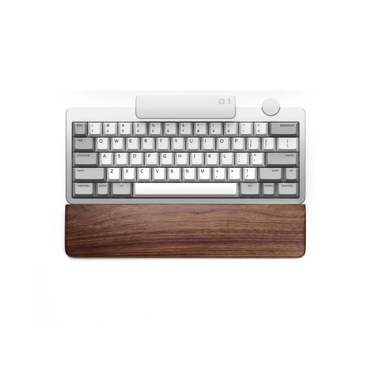 Solid Walnut Palm Rest - Wooden Wrist Support for Mouse & Keyboard Comfort