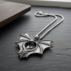 Gothic Night Bat Pendant Necklace