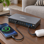 One Outlet Multi-Device Desktop Charging Station
