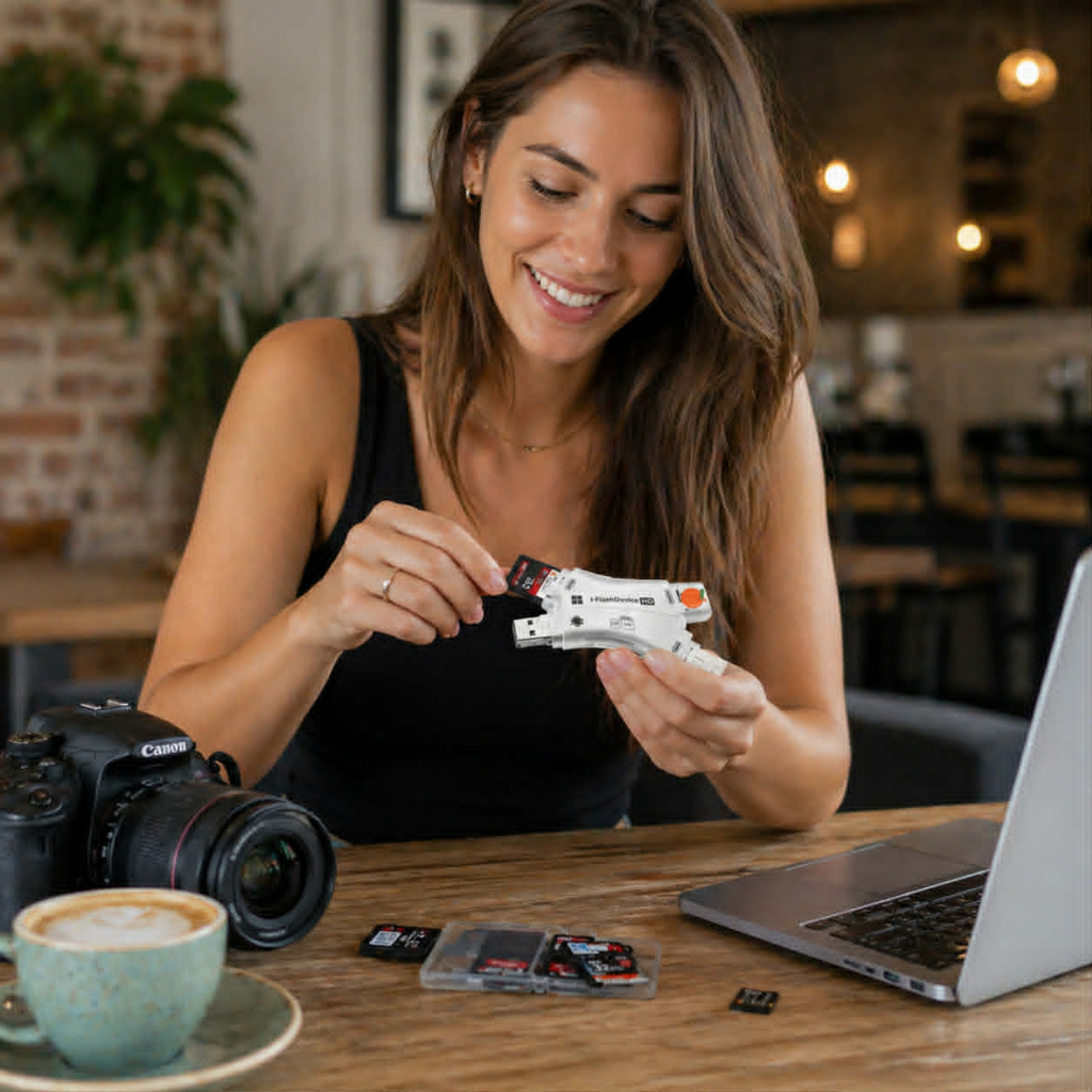 USB Multi Interface Card Reader Adapter – 4-in-1 SD TF Card Reader for Android, iPhone, and iPad Fast Data Transfer