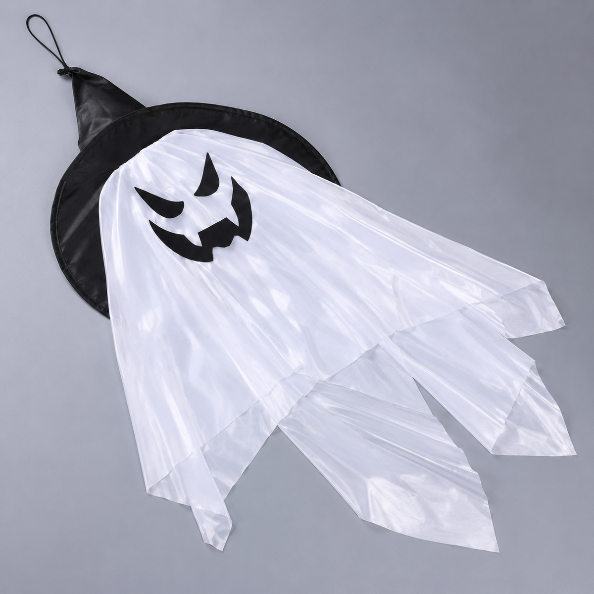 2-Pack Light Up Hanging Ghost Decorations with Witch Hats for Porch & Yard
