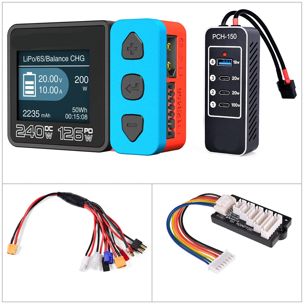 Smart Multi-Language Battery Charger - High Power Balance Charger with Multi Language Support, Advanced Charging Device for RC Batteries