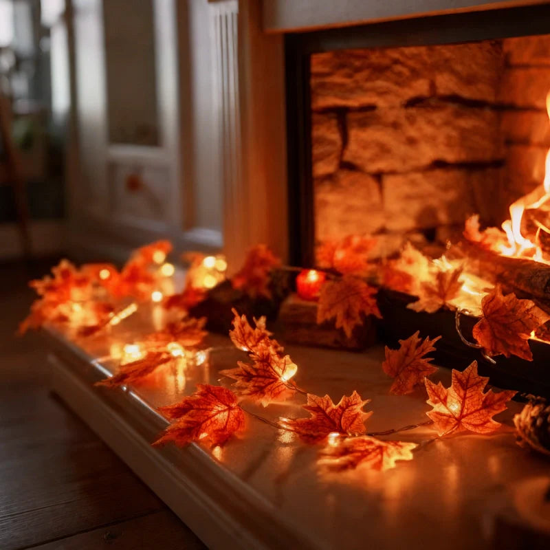 Botanical Garland Light with Warm White LEDs
