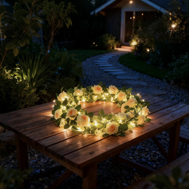 Botanical Garland Light with Warm White LEDs
