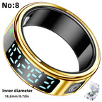Smart Fitness Ring with Digital Display – Tracks Steps, Sleep & Swimming with Waterproof Unisex Minimal Design