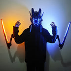 Cyberpunk LED Mantis Knife Set – Futuristic Costume Prop with Neon Edge Detailing for Cosplay, Parties, and Sci-Fi Action Looks