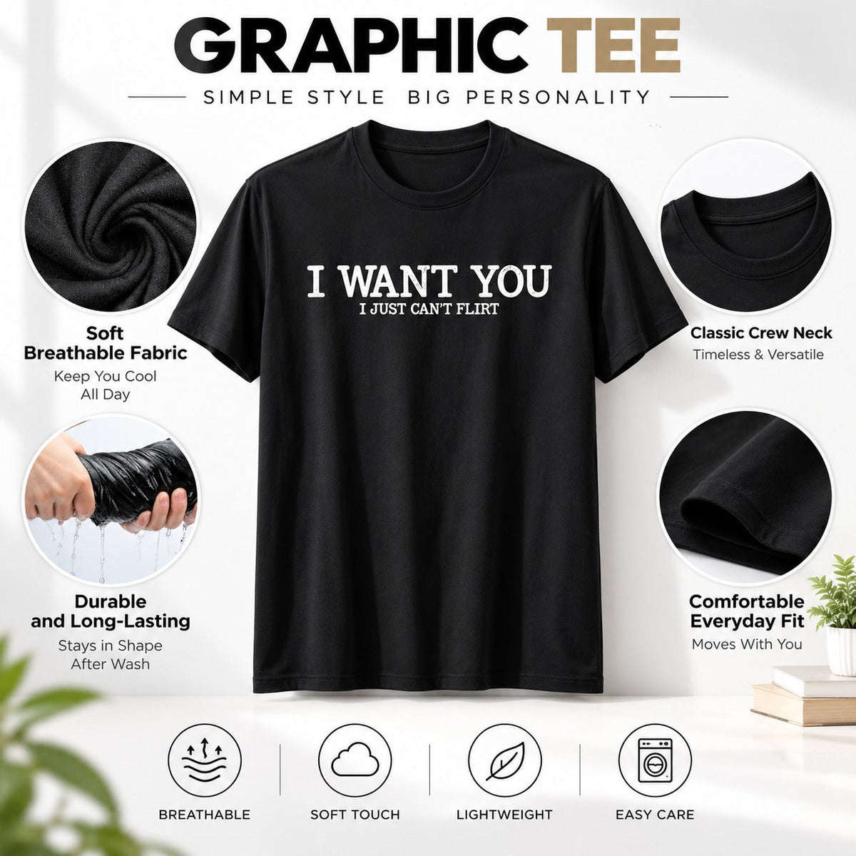 I Want You Flirty T-shirt