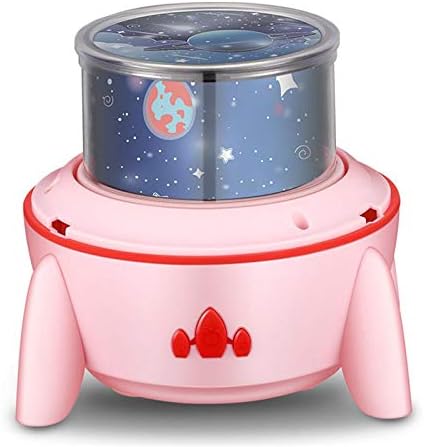 Rocket Projection Starry Sky Lamp – USB Rechargeable Rotating Night Light with Romantic Galaxy Atmosphere Glow