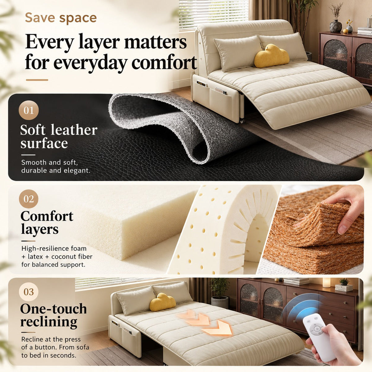 Day to Dream Convertible Sleeper Sofa Bed