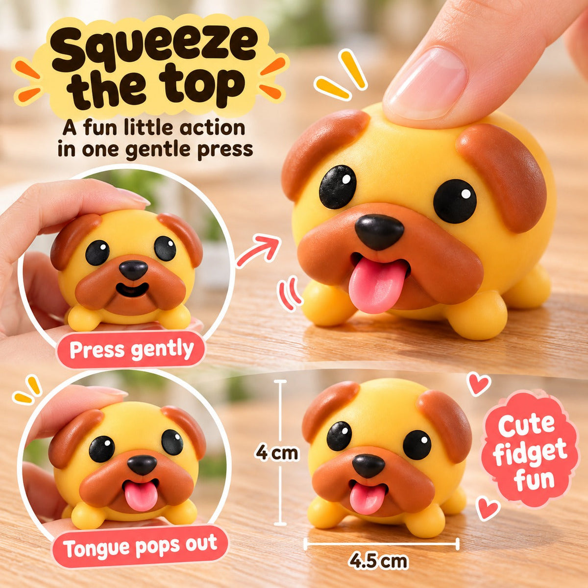 Tongue Out Puppy Squishy Toy