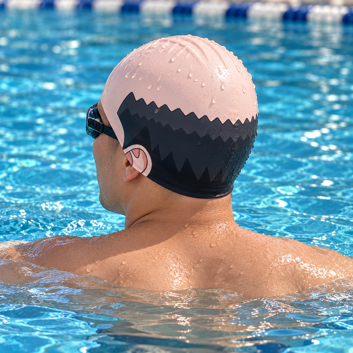 Bald Move Head Swimming Cap