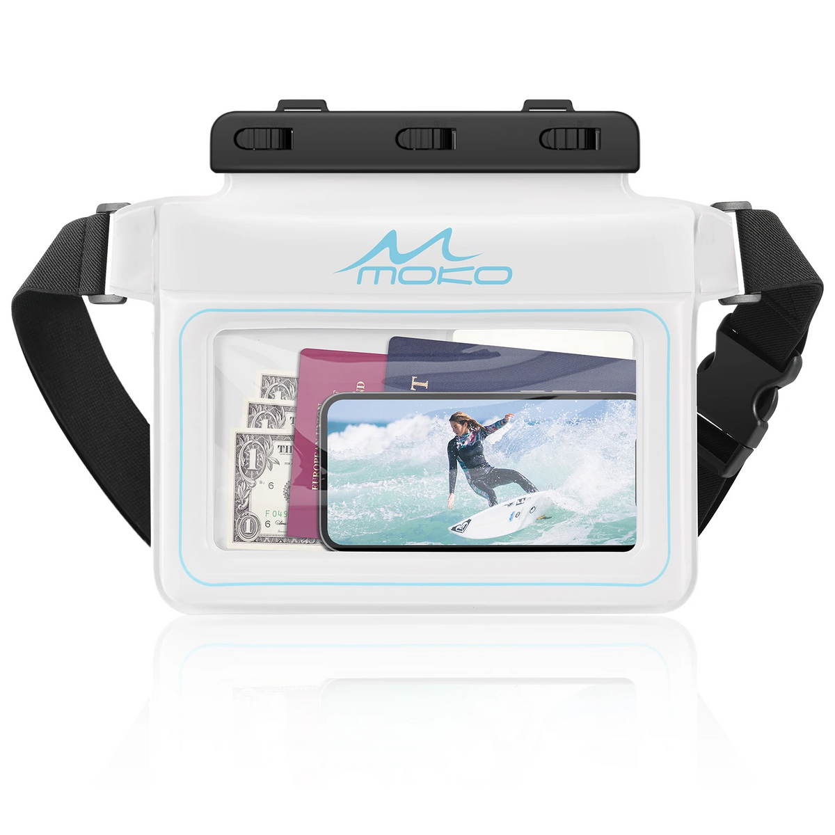 Waterproof Phone Pouch Fanny Pack – Floating Dry Waist Bag for Swimming, Diving, Skiing & iPhone 13 Pro Max Protection