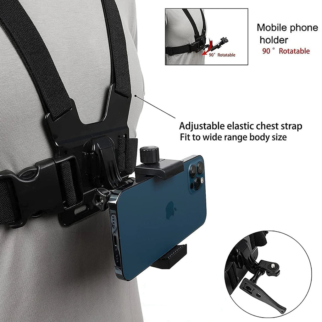 Rotating Chest Strap Hands-Free Phone Holder