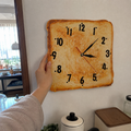 Golden Toast Silent Quartz Wall Clock