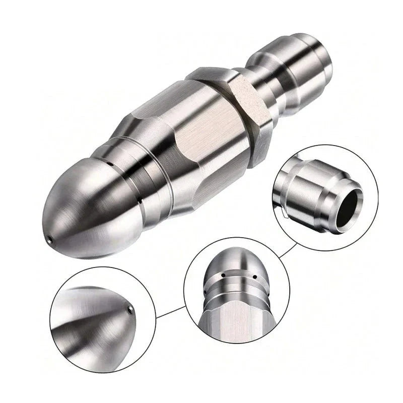 Pressure Washer Sewer Jetter Nozzle with One Fourth Inches Quickly Connector
