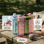 Cool Mist Spray Sports Water Bottle