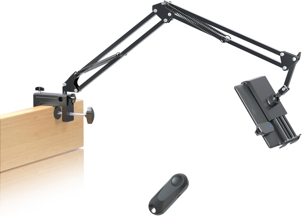 Rotatable Tablet Bed Stand – Long Arm Holder for iPad, Samsung & Xiaomi Tablets (4-12.9”) for Comfortable Viewing in Any Position