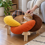 Flower Throne Rainbow Cat Bed