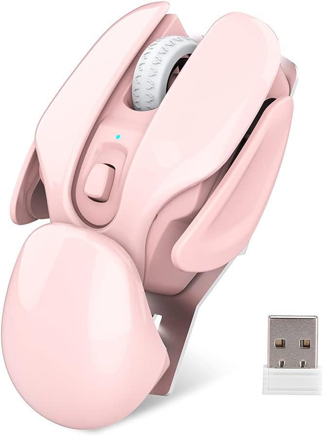 Ergonomic Wireless Mouse – 4-Key Optical Mute Mouse with 1600 DPI for Work, Gaming, or Stylish Unisex Gift