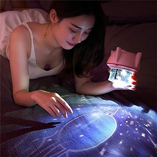 Rocket Projection Starry Sky Lamp – USB Rechargeable Rotating Night Light with Romantic Galaxy Atmosphere Glow