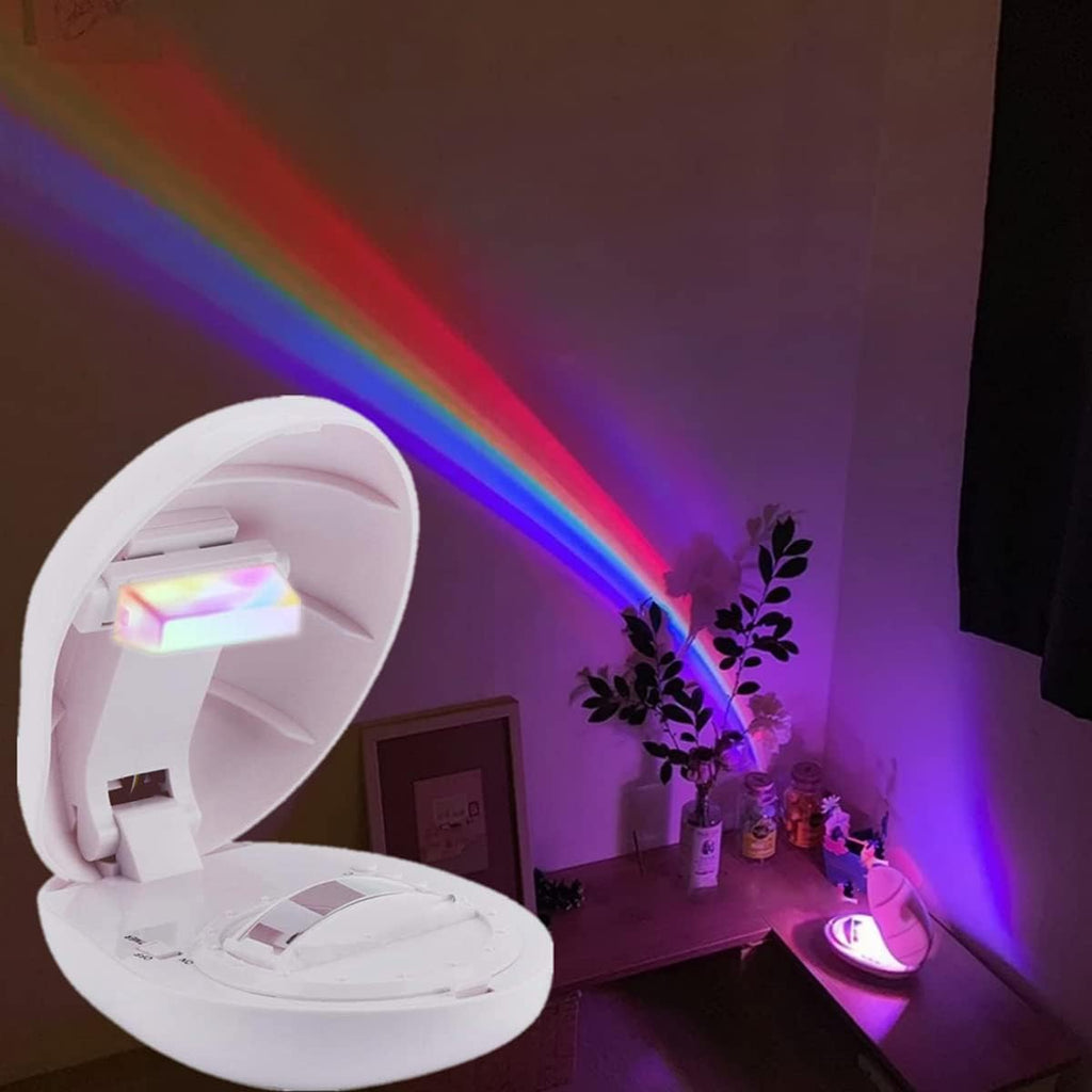 Egg-Shaped Rainbow Projection Lamp – LED Night Light with 3 Modes for Kids' Bedroom & Dreamy Home Decor Gift