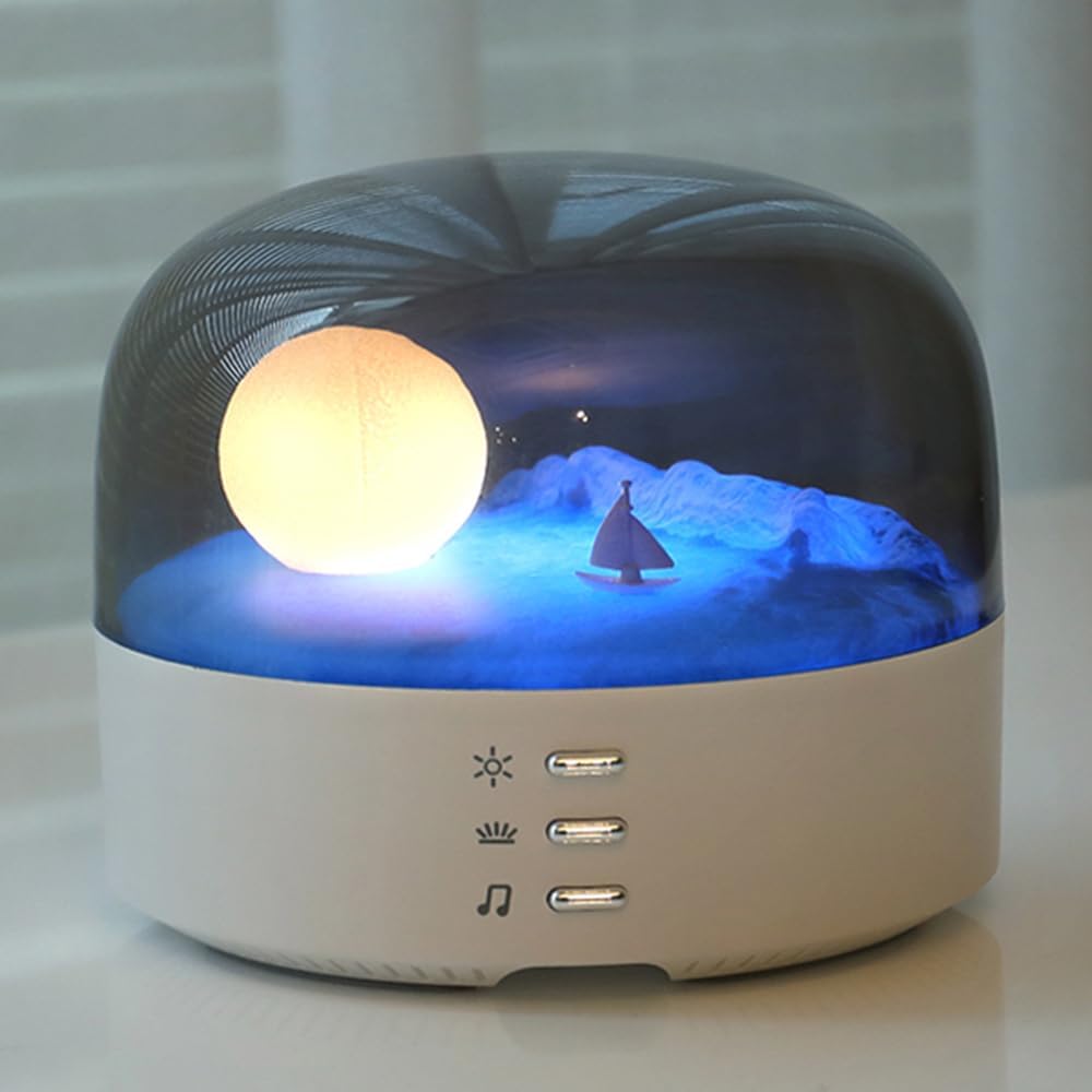 Bluetooth Music Box Portable Speaker – High Quality Sound Effects Wireless Mini Bluetooth Speaker with Ambient Light Strip and Soft Dimming Glow
