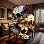 Hanging Skeleton Head Halloween Skull Decoration
