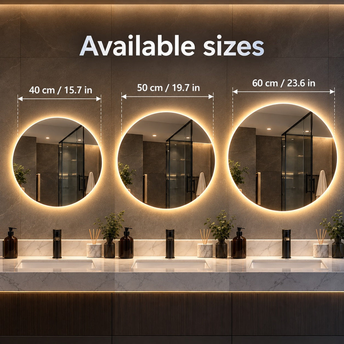 Studio Light LED Touch Smart Bathroom Mirror