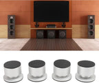 Aluminum Audio Amplifier Feet – 4-Piece HiFi Shock Absorber Pads for Speaker or CD Player, Reduce Vibration, Boost Sound Clarity
