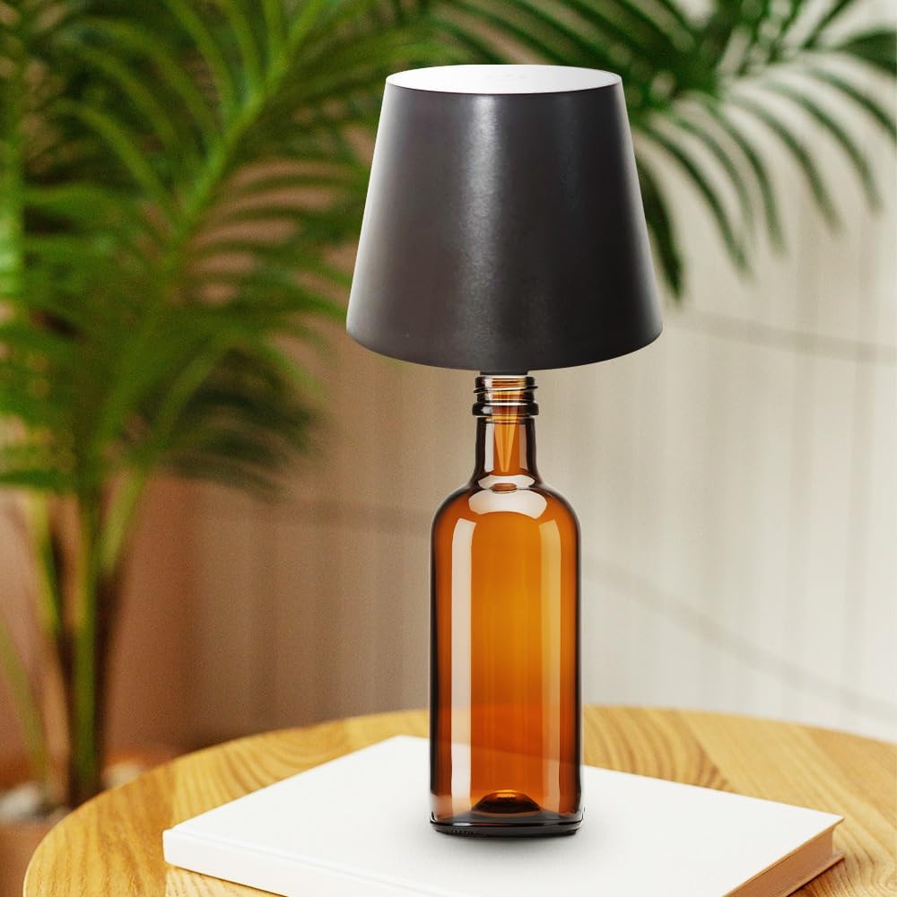 Wireless LED Wine Bottle Table Lamp – Rechargeable Vase-Style Light with Touch Switch for Bars, Dining Rooms, Desks & Soft Ambience