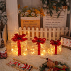 Light-Up Christmas Gift Boxes Set of 3