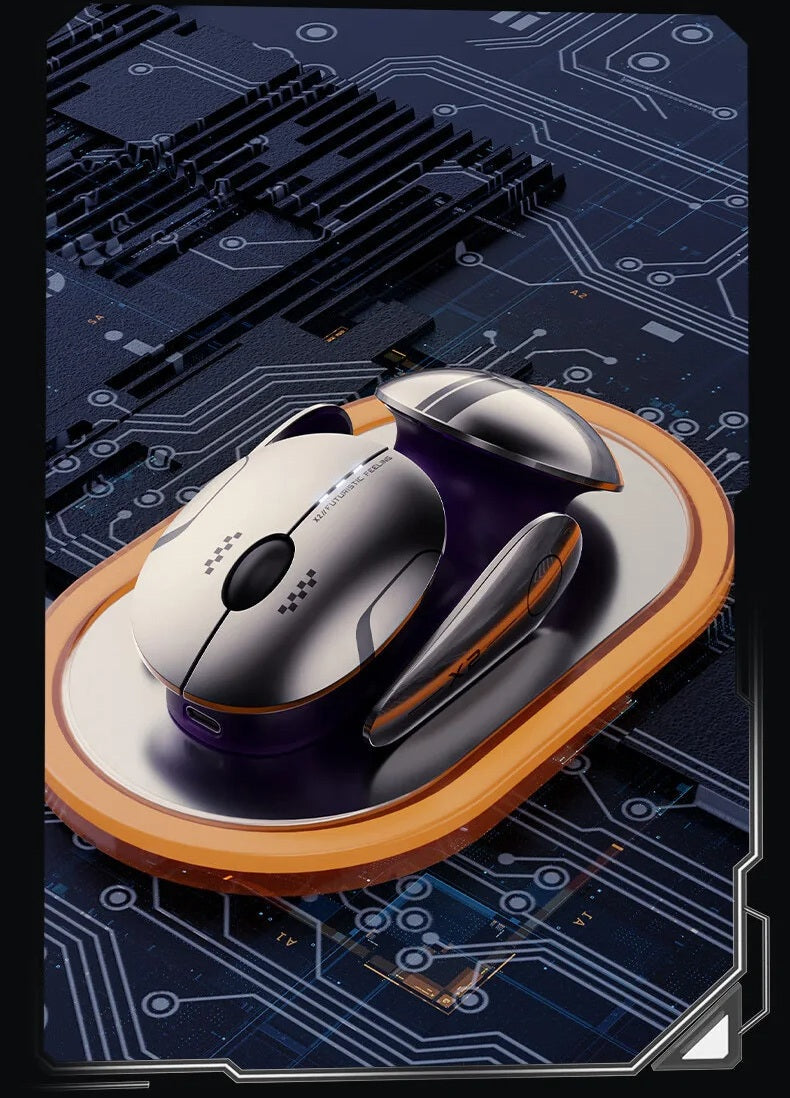 Inphic X2 Silent Bluetooth Mouse – Rechargeable Wireless Mouse for Gaming, Office, Laptop, and Ultra Quiet Clicking
