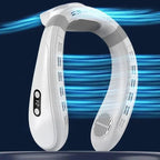 Portable Neck Air Conditioner Fan – Rechargeable Bladeless Neck Cooling Fan with Semiconductor Cooling for Outdoor Summer Comfort