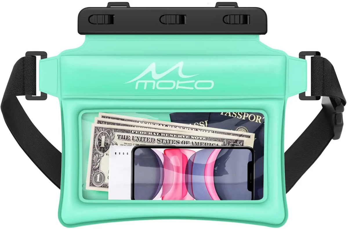 Waterproof Phone Pouch Fanny Pack – Floating Dry Waist Bag for Swimming, Diving, Skiing & iPhone 13 Pro Max Protection