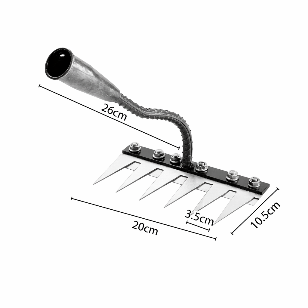 Iron Weeding Rake - 5 to 8 Tines for Garden Weeding and Aerating